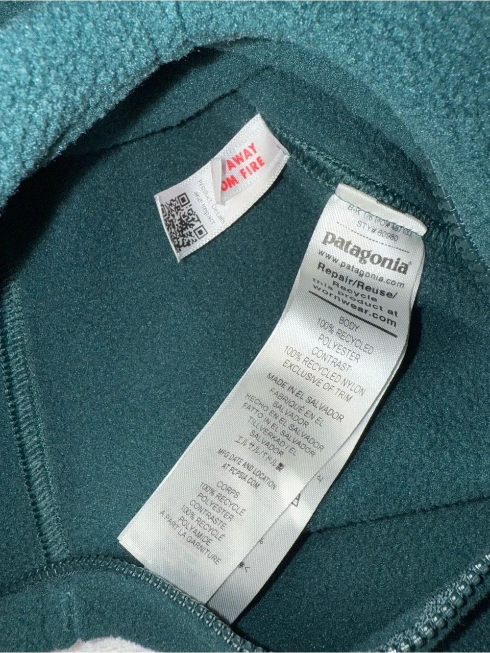 Vintage Baby Synch Patagonia Dark Green Fleece Overalls